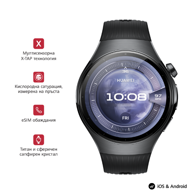 -Huawei Watch 5 46mm Midnight Black-i1