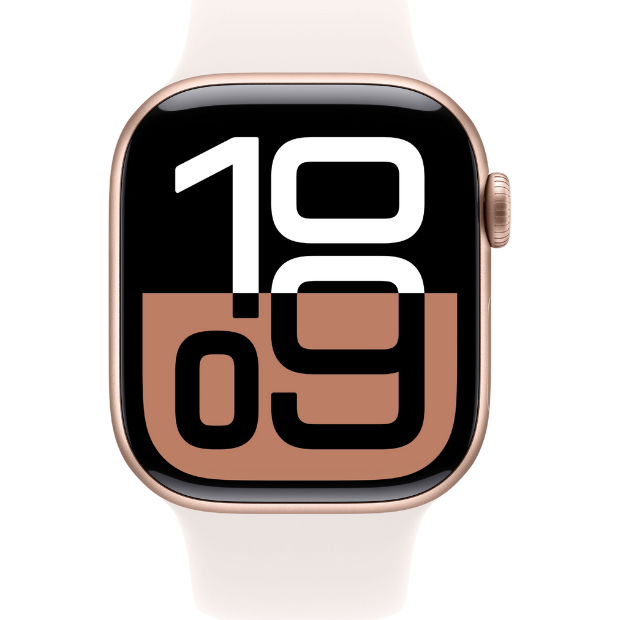 Смартчасовници-Apple Watch Series 10  Cellular 42mm Rose Gold Aluminum Case with Light Blush Sport Band S/M-i1