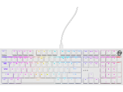 Genesis Thor 404 Outemu Peach Silent, US Layout, White 