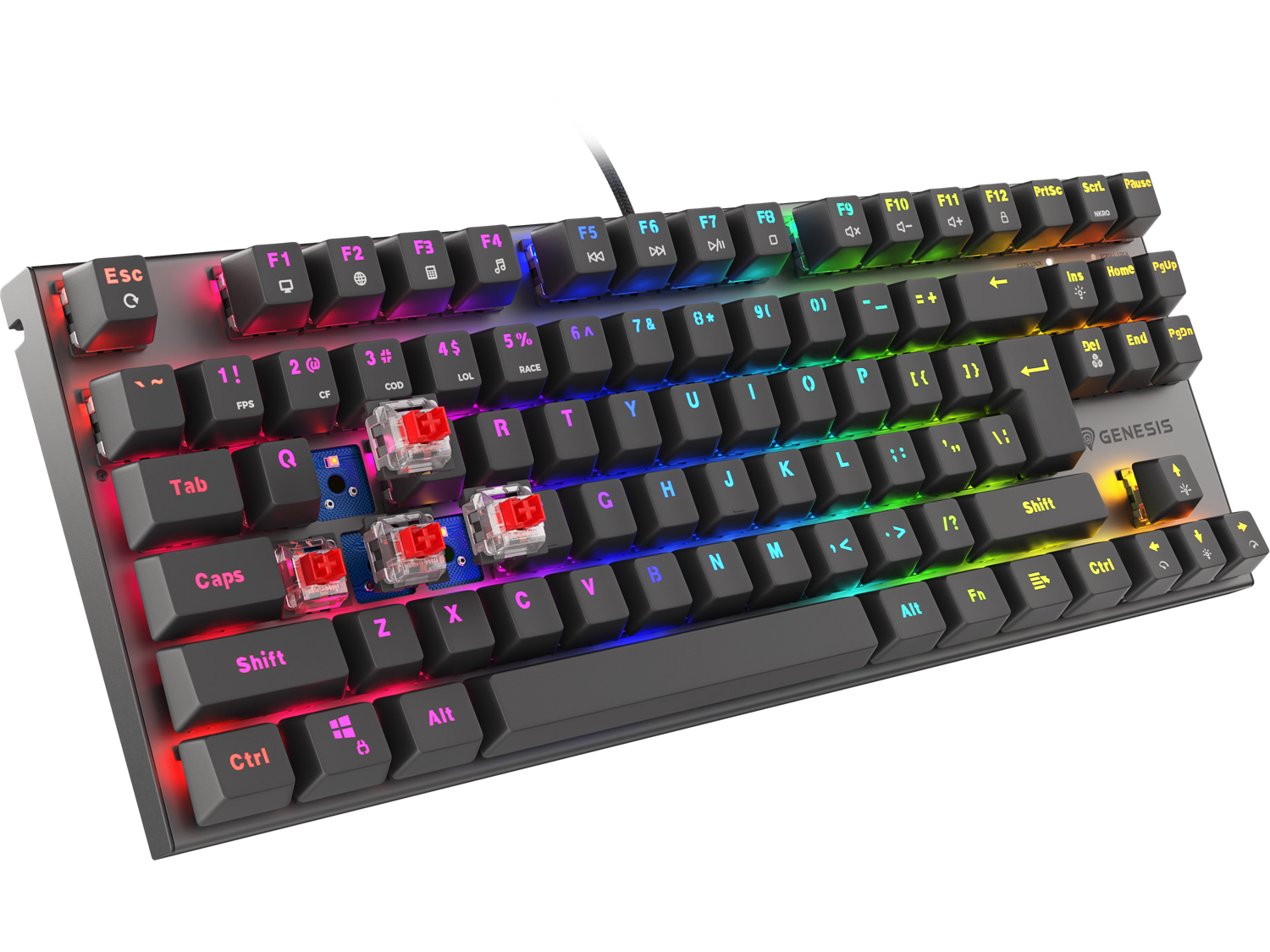 Genesis Thor 303 TKL RGB Red Switch US Layout Black