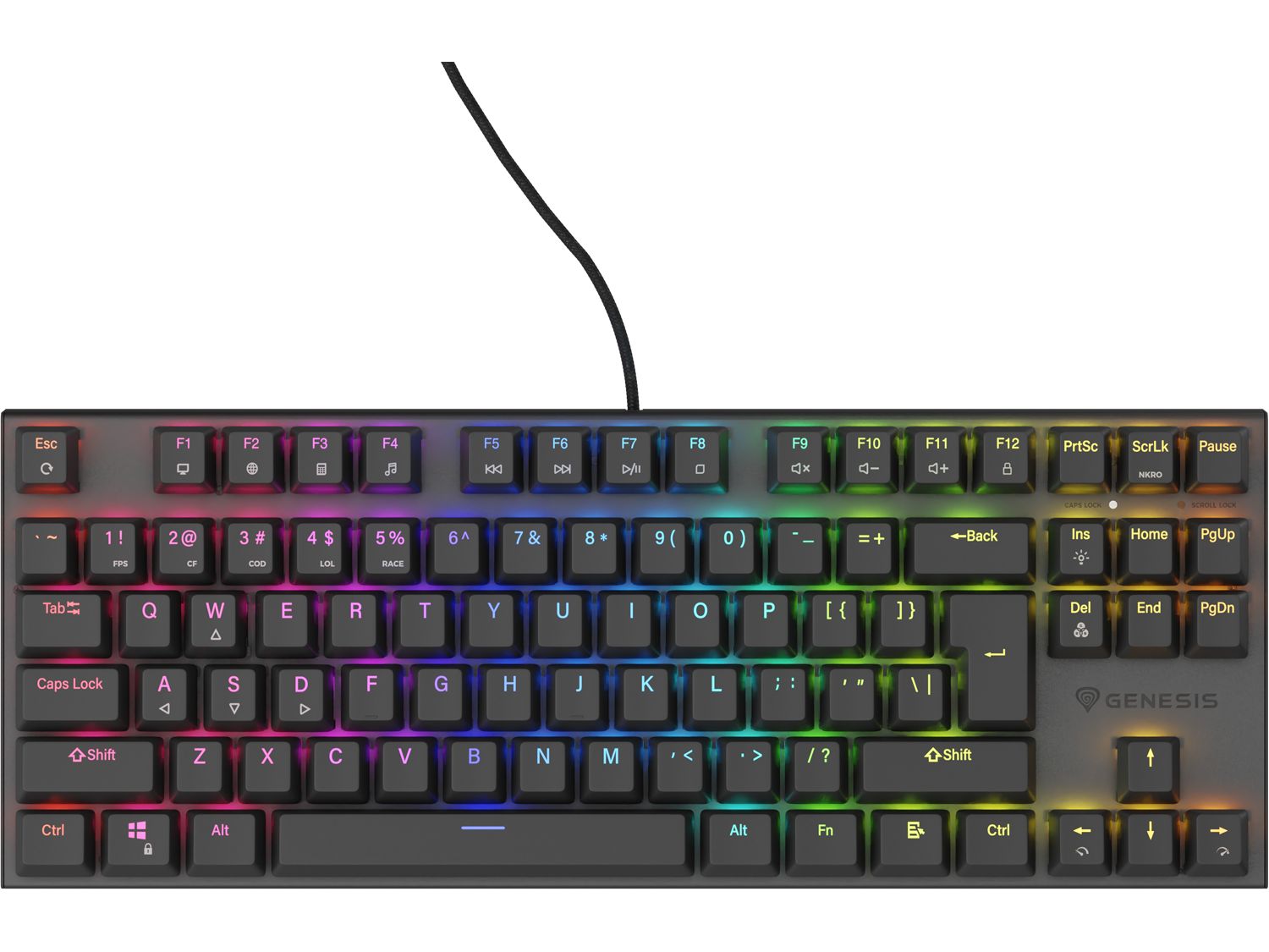 Genesis Thor 303 TKL Brown Switch US Layout Black
