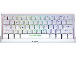 Marvo Hecate 61R TKL, White - RED switches