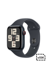 Apple Watch SECellular 44mm Midnight Aluminium Case with Midnight Sport Band - M/L