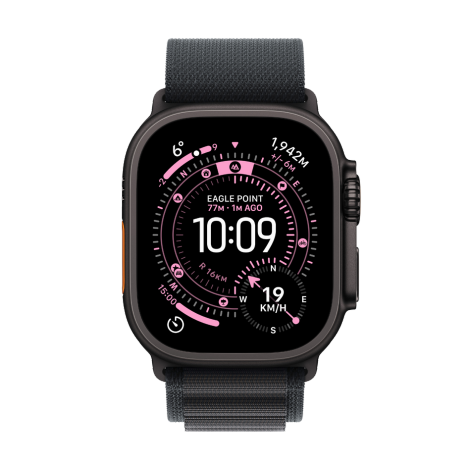 Watch Ultra 3 Cellular 49mm Black Titanium Case with Black Alpine Loop - Medium
