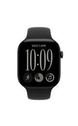 Apple Watch Series 12 GPS + Cellular 46mm Black Aluminum Case with Black Sport Band - M/L