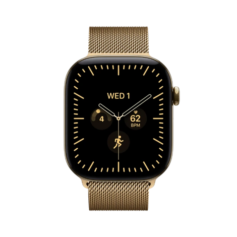 Watch Series 12 GPS + Cellular 42mm Radiant Gold Titanium Case with Radiant Gold Milanese Loop