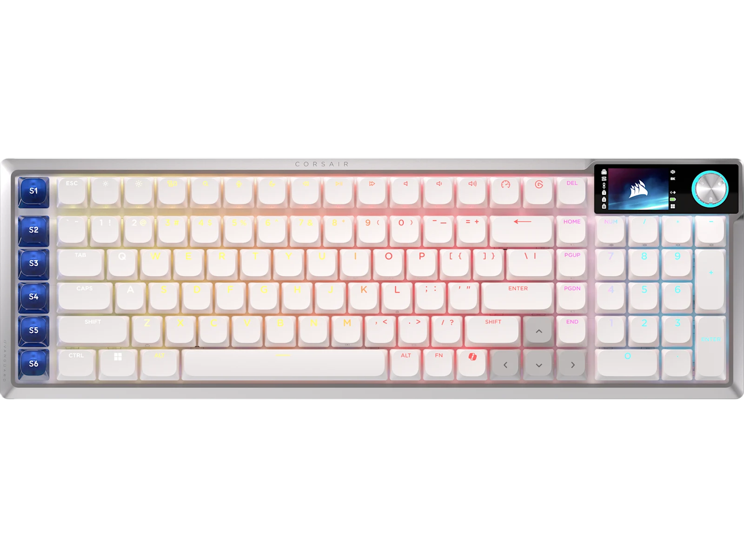 Corsair VANGUARD AIR 99 WIRELESS Optical-Mechanical Gaming Keyboard - White