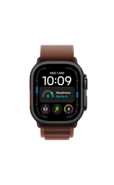 Apple Watch Ultra 4 GPS + Cellular 49mm Black Titanium Case with Burgundy Alpine Loop - M