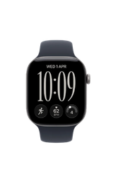 Apple Watch Series 12 GPS + Cellular 46mm Space Gray Aluminum Case with Navy Blue Sport Band - M/L