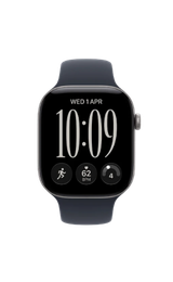 Apple Watch Series 12 GPS + Cellular 42mm Space Gray Aluminum Case with Navy Blue Sport Band - S/M