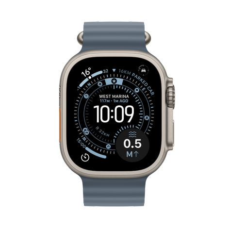 Watch Ultra 3 Cellular 49mm Natural Titanium Case with Anchor Blue Ocean Band