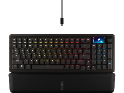 CORSAIR VANGUARD 96 Mechanical Gaming Keyboard, Backlit RGB LED, CORSAIR MLX Plasma, Black, Black PBT DS Keycaps