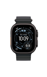 Apple Watch Ultra 3 Cellular 49mm Black Titanium Case with Black Ocean Band