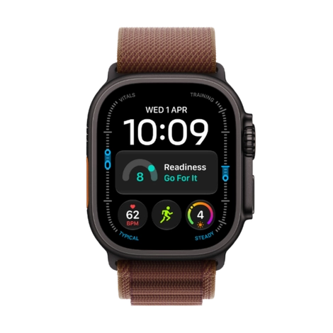 Watch Ultra 4 GPS + Cellular 49mm Black Titanium Case with Burgundy Alpine Loop - M