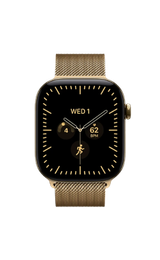 Apple Watch Series 12 GPS + Cellular 42mm Radiant Gold Titanium Case with Radiant Gold Milanese Loop