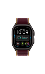 Apple Watch Ultra 4 GPS + Cellular 49mm Black Titanium Case with Burgundy Trail Loop - M/L
