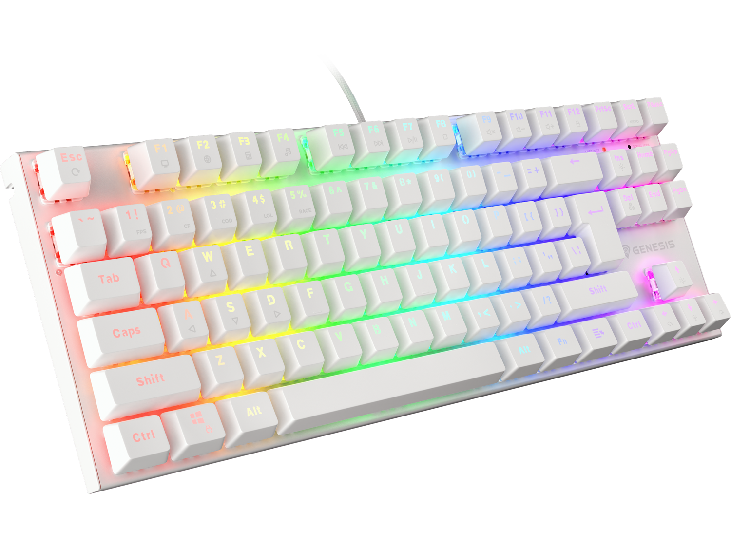 Genesis Thor 303 TKL White US Layout Brown Switch
