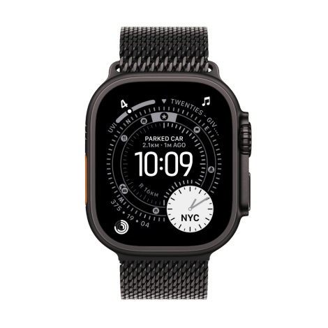 Watch Ultra 3 Cellular 49mm Black Titanium Case with Black Titanium Milanese Loop - Large