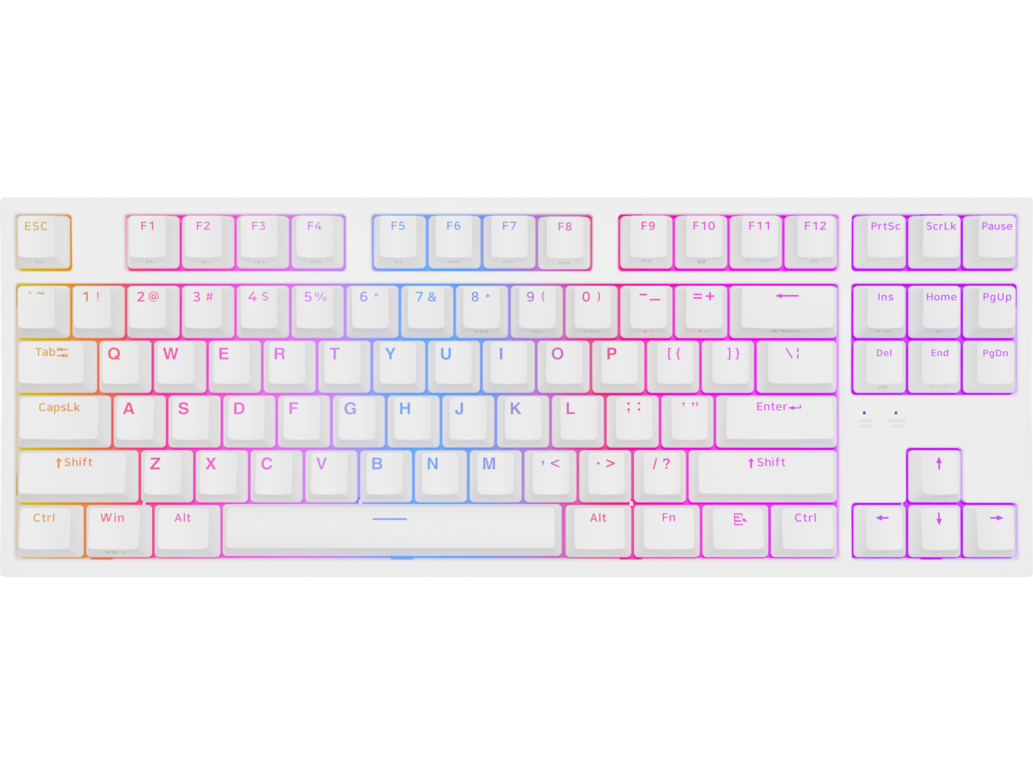 Genesis Thor 404 TKL White, US Layout Yellow Switch