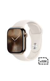 Apple Watch Series 10 Cellular 42mm Rose Gold Aluminum Case with Light Blush Sport Band S/M