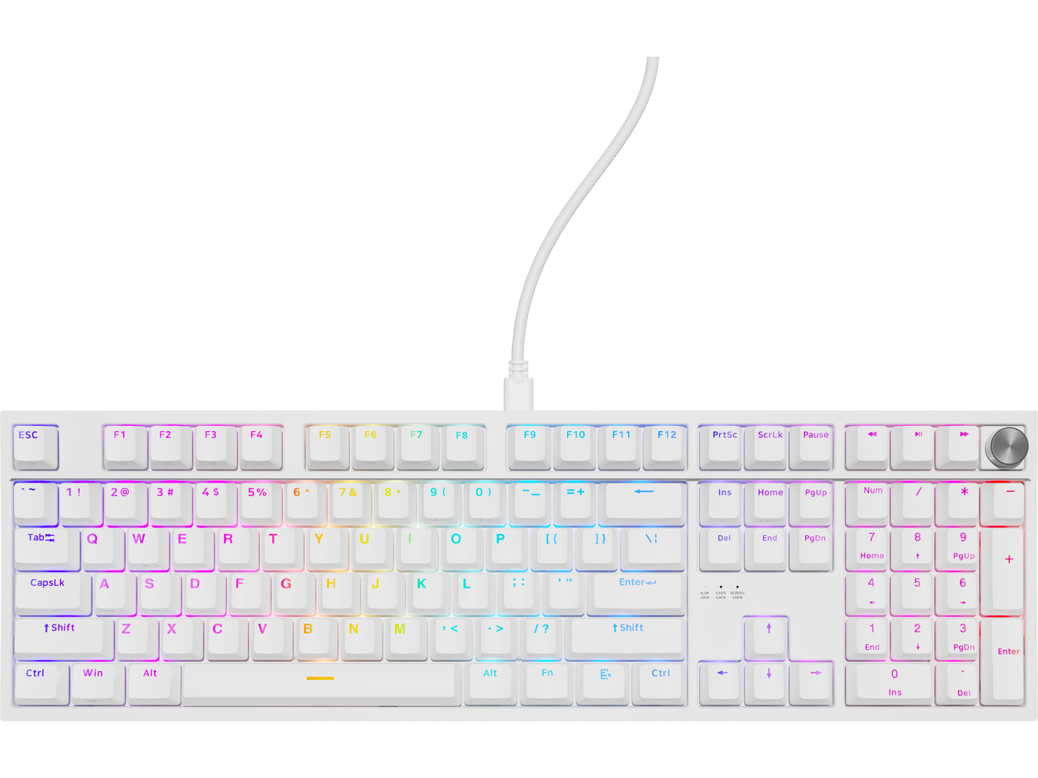 Genesis Thor 404 Outemu Peach Silent, US Layout, White 