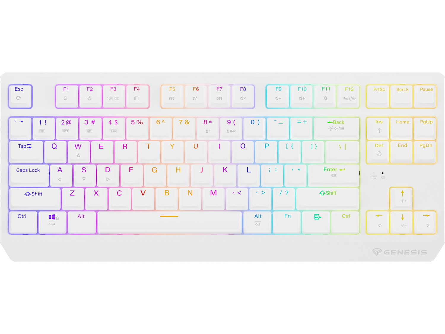 Genesis Thor 230 TKL Wireless US White, Outemu Red 