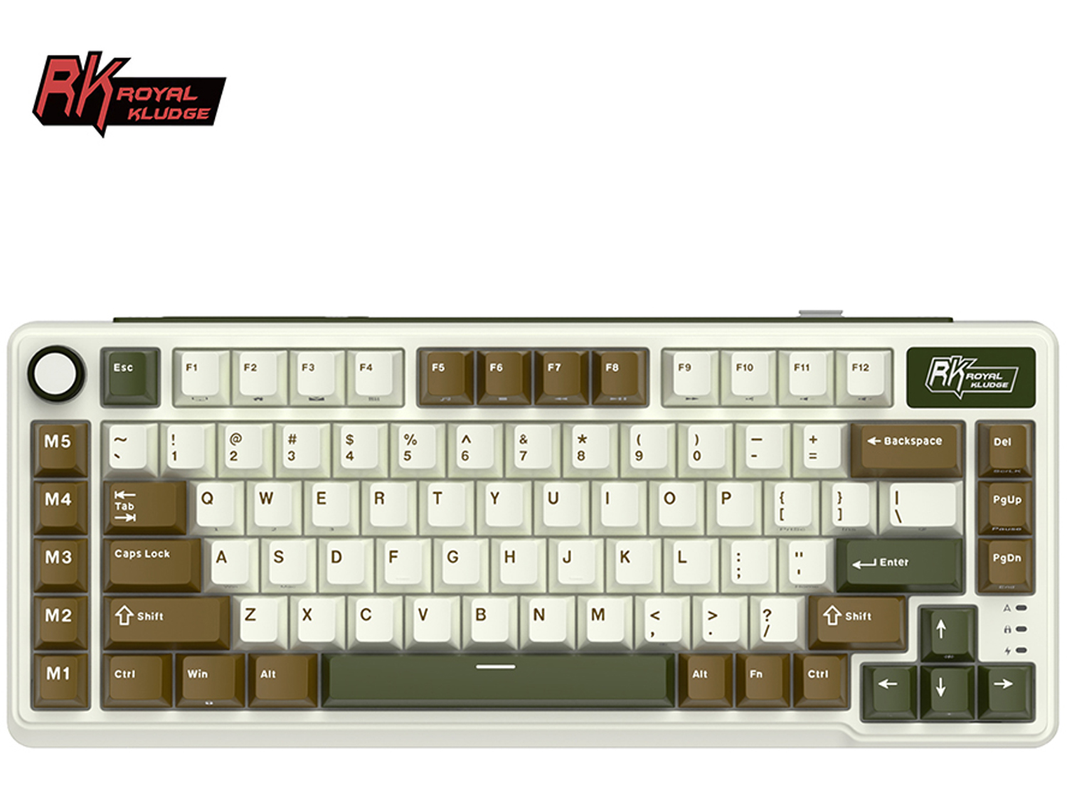 Royal Kludge RK L75 Palm Green, Cream switch