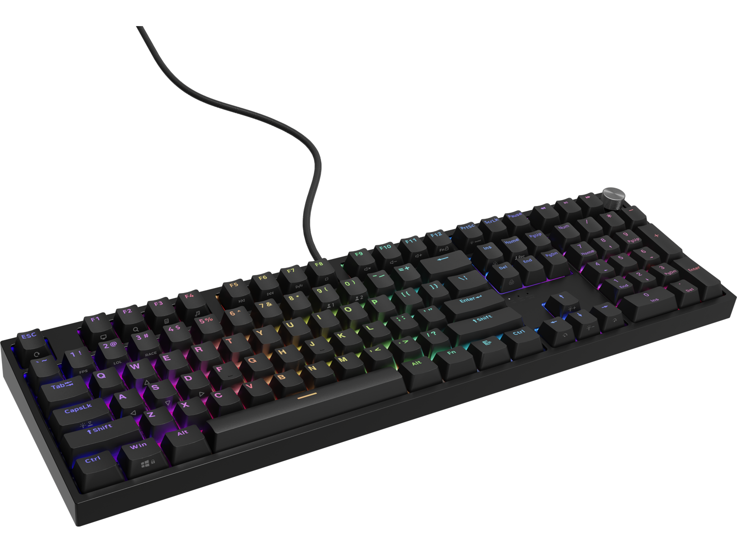 Genesis Thor 404 Gateron Yellow Pro, US Layout, Black
