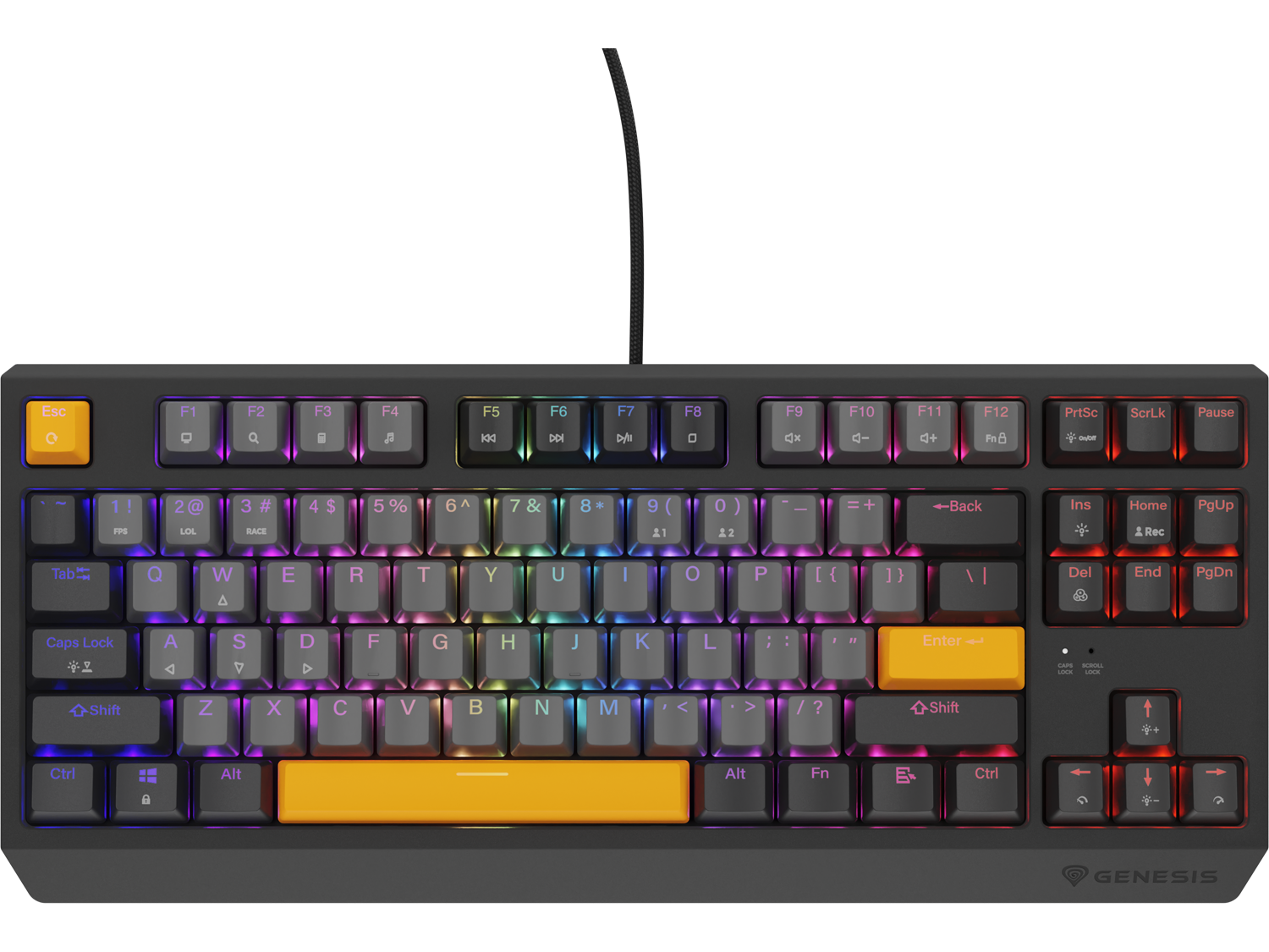 Genesis Thor 230 TKL Outemu Red, Anchor Gray Negative US