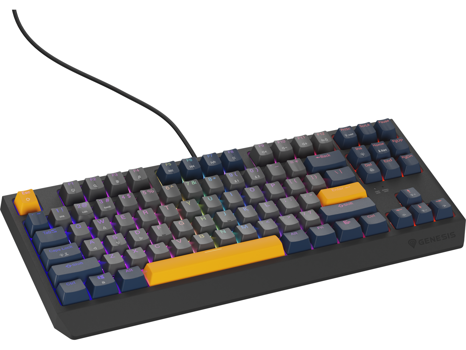 Genesis Thor 230 TKL Naval Blue Negative US Outemu Panda
