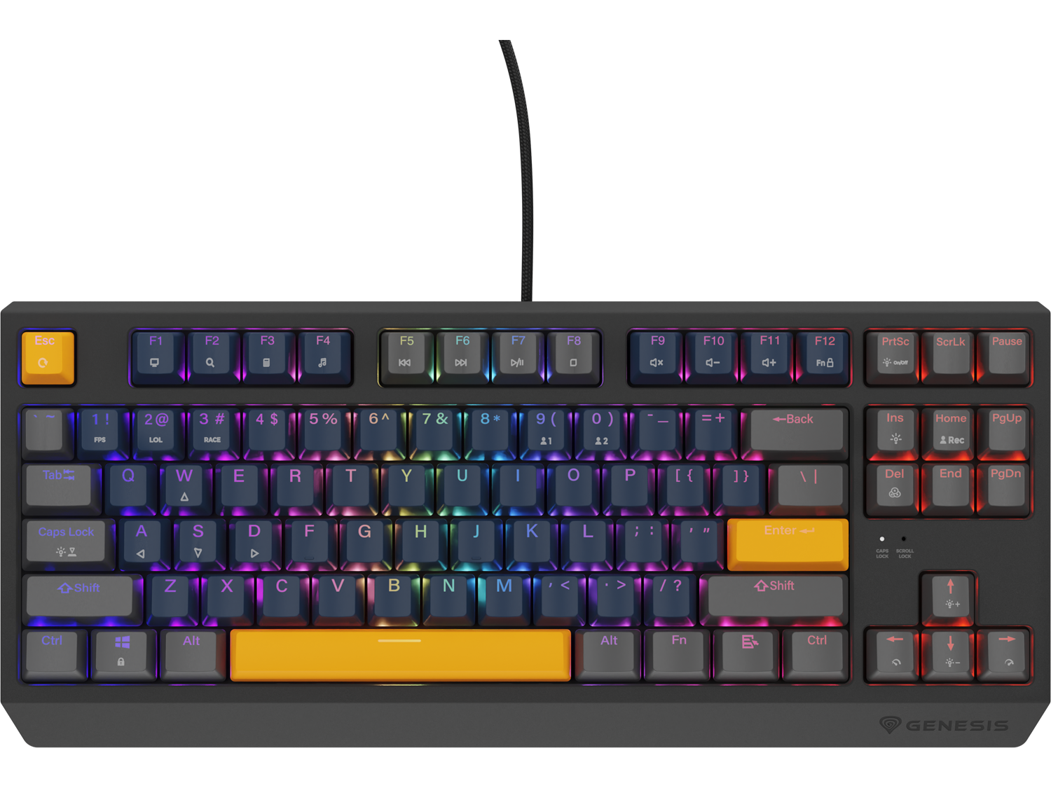 Genesis Thor 230 TKL Naval Blue Positive US Black Outemu Panda