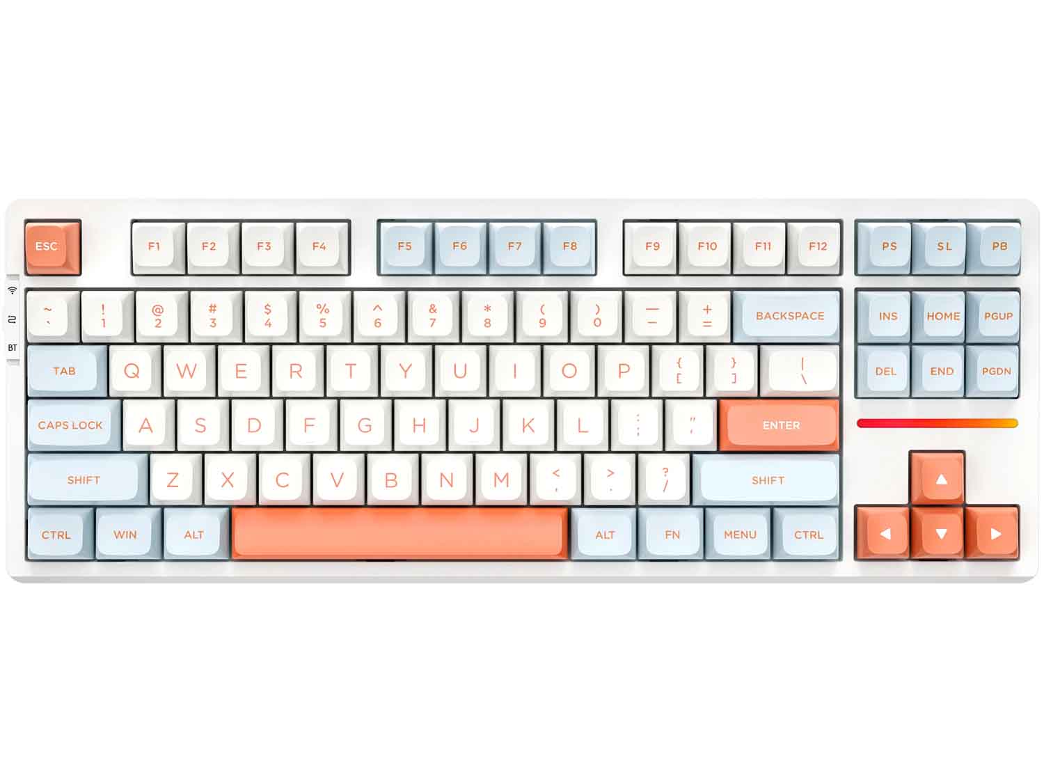 VGN V87 Wireless Mechanical Keyboard, Jelly Orange - Dynamic Silver суич