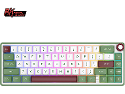 Royal Kludge R65 Green sand, Chartreuse switch
