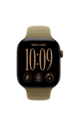 Apple Watch Series 12 GPS + Cellular 42mm Dark Bronze Aluminum Case with Olive Sport Band - S/M