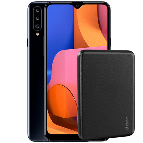 Galaxy A20s в комплект с ttec PowerCard 5 000 mAh