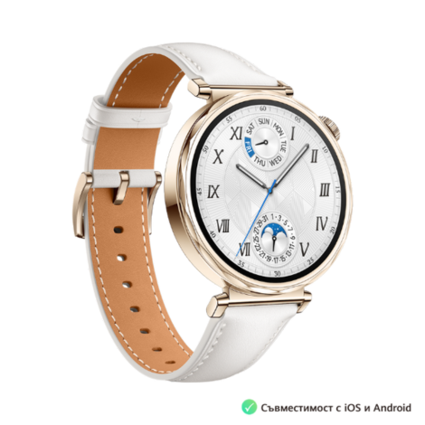 GT 5 41mm White Leather