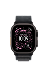 Apple Watch Ultra 3 Cellular 49mm Black Titanium Case with Black Alpine Loop - Medium