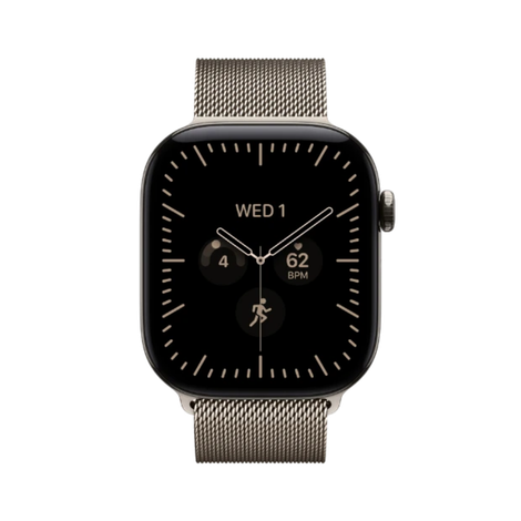 Watch Series 12 GPS + Cellular 42mm Natural Titanium Case with Natural Milanese Loop
