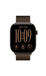 Apple Watch Series 12 GPS + Cellular 42mm Dark Bronze Aluminum Case with Dark Bronze Milanese Loop